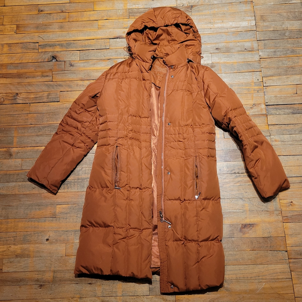 Women's Quilted Hooded Coat Rusty color - Picture 2 of 6